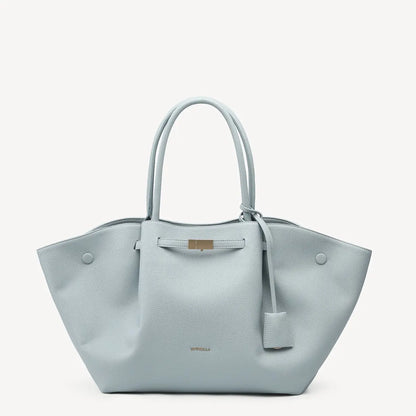 NEWBELLA Marella M Collapsible PU Leather Tote Bag with Magnetic Closure and Luggage Sleeve for Work and Travel #sohoch