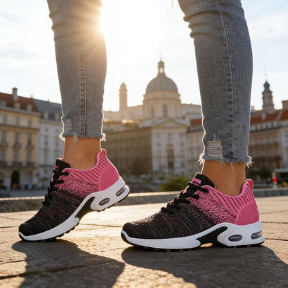Orthopedic sneakers with a cushioned feel and breathable uppers.