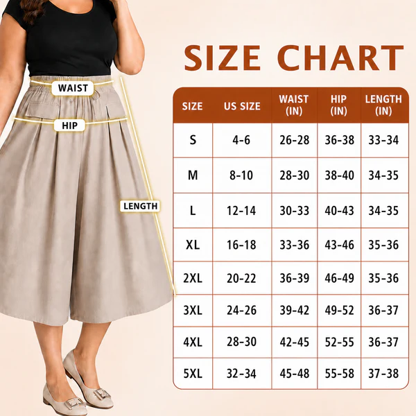 Flowora™ – Entspannte, weite Cropped-Culottes
