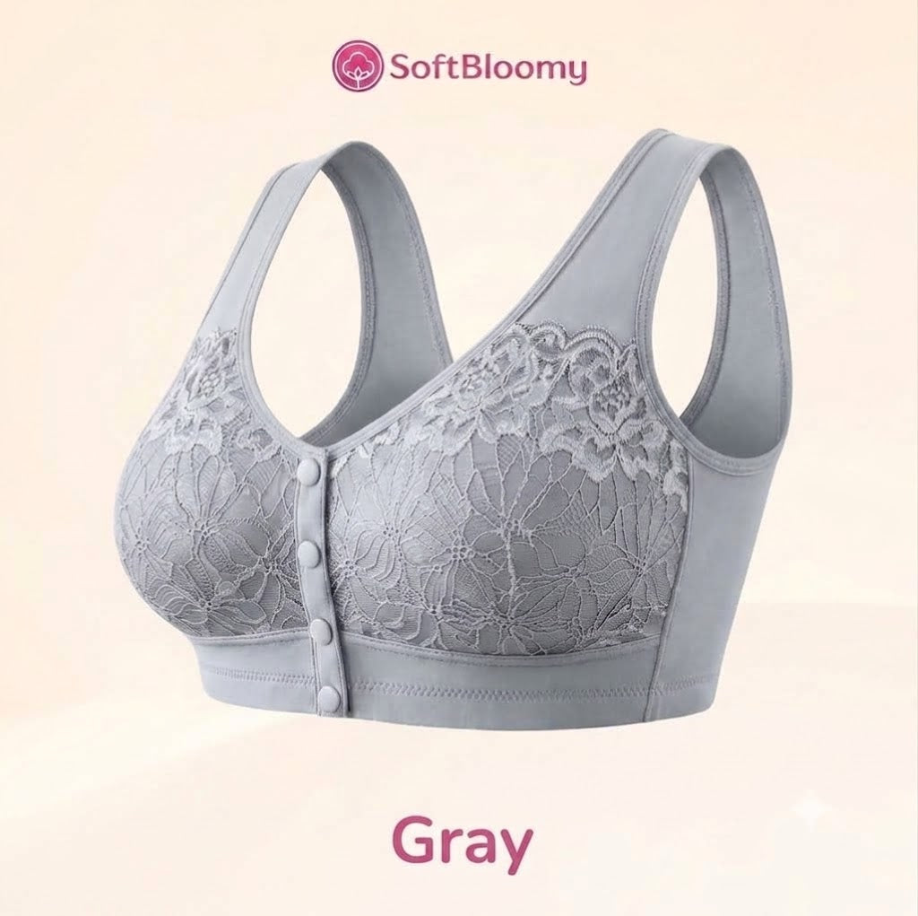 Soft Bloomy - LETZTER TAG 70% RABATT | Einfacher Vorderverschluss Baumwoll-Komfort-Shaping-BH für Senioren