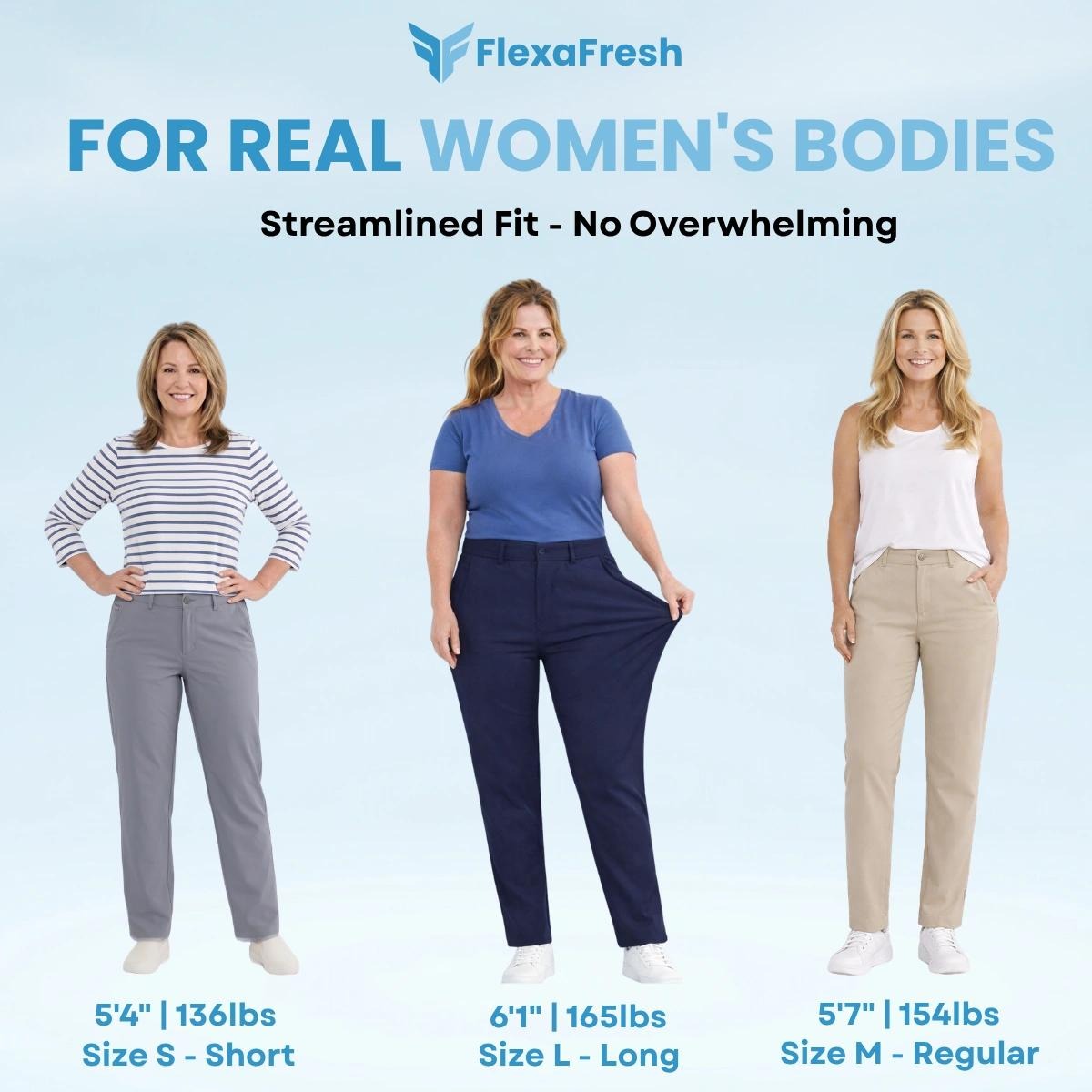 FlexaFresh – Unisex-Ultra-Stretch-Eisseiden-Komfort-Freizeithose