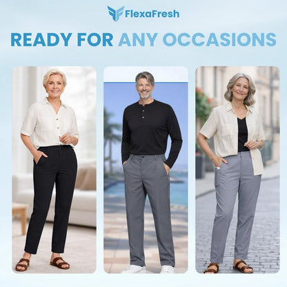 FlexaFresh – Unisex-Ultra-Stretch-Eisseiden-Komfort-Freizeithose