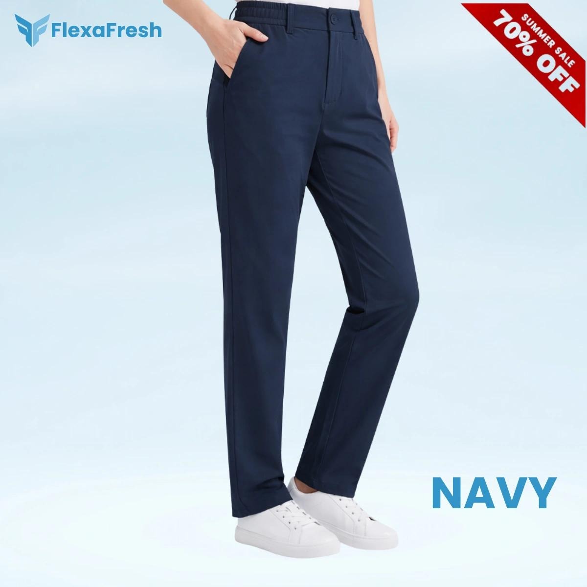 FlexaFresh – Unisex-Ultra-Stretch-Eisseiden-Komfort-Freizeithose