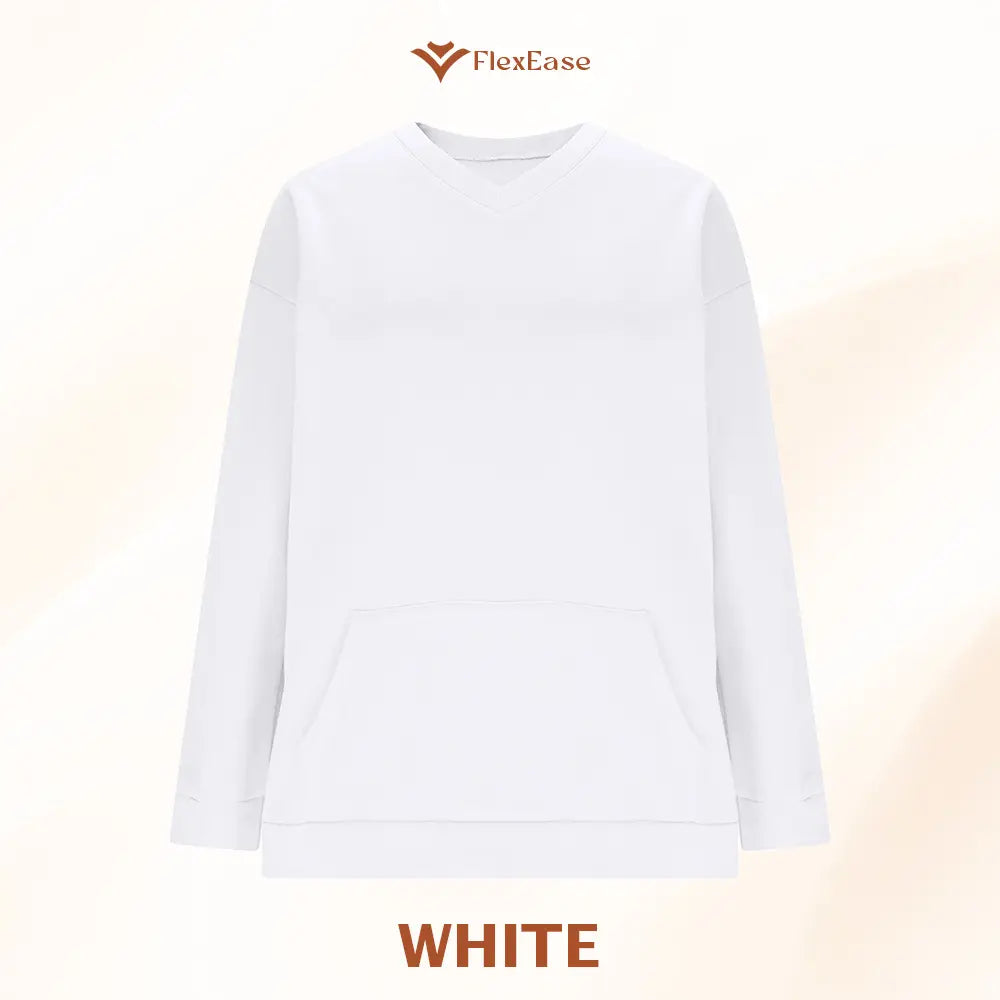 FlexEase - Women’s Stretch Microfleece V-Neck Sweatshirt with Pocket