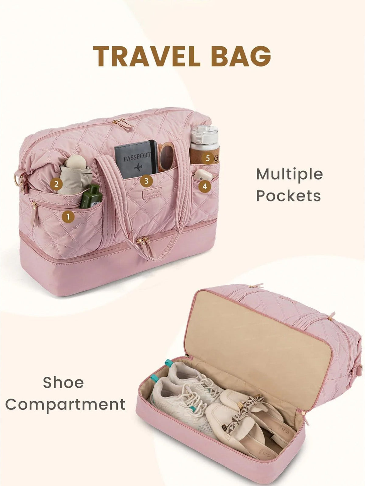 Lightweight Weekender Bag, 40L 56L