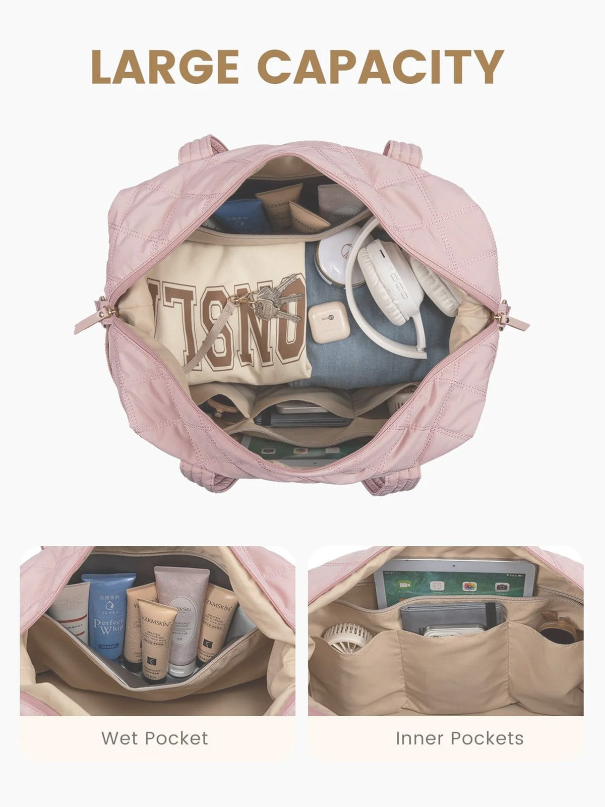 Lightweight Weekender Bag, 40L 56L