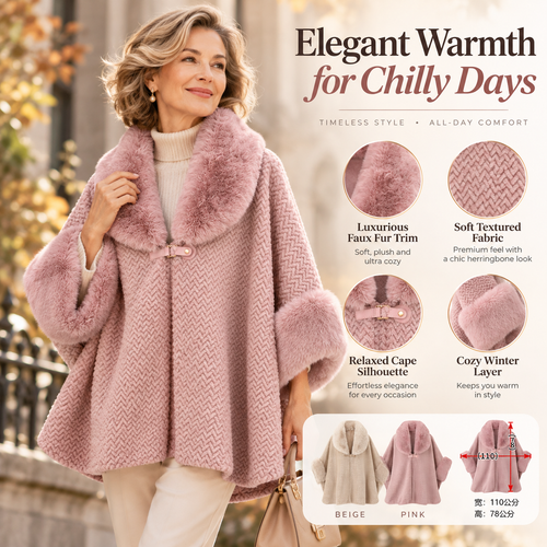 🔥Last Day Sale 55%🔥 2026 Winter Fur Collar Warm Cardigan Coat – Plus Size