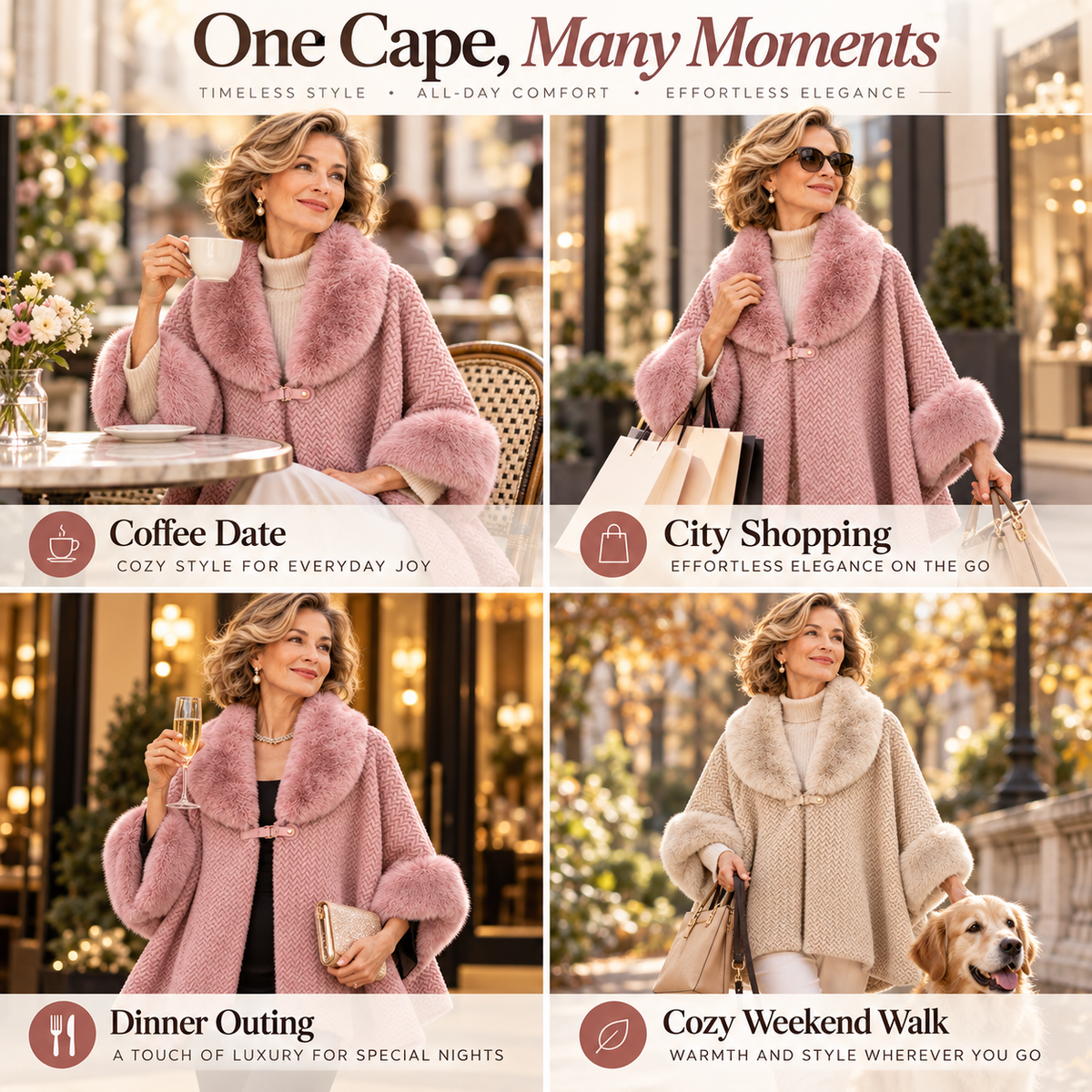 🔥Last Day Sale 55%🔥 2026 Winter Fur Collar Warm Cardigan Coat – Plus Size
