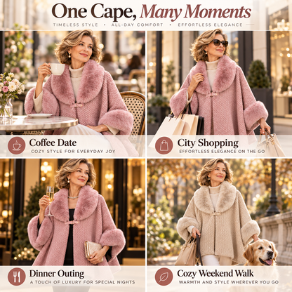 🔥Last Day Sale 55%🔥 2026 Winter Fur Collar Warm Cardigan Coat – Plus Size