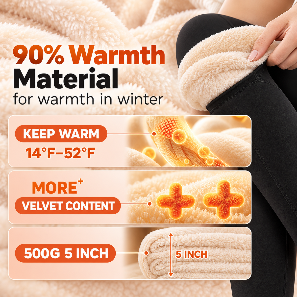 Fleece Lined Leggings Women - Thermal Winter Warm Thick Pants