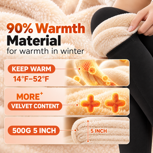 Fleece Lined Leggings Women - Thermal Winter Warm Thick Pants