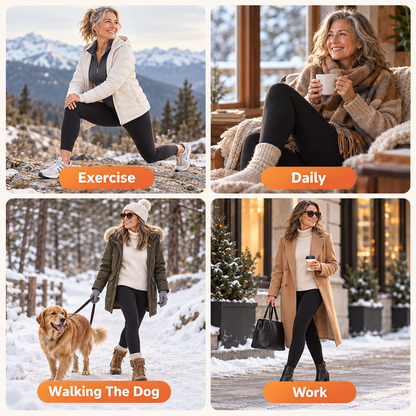 Fleece Lined Leggings Women - Thermal Winter Warm Thick Pants