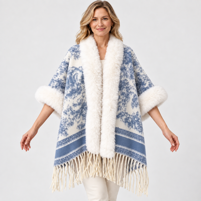 2026 New Arrival – Women’s Winter Knitted Tassel Shawl | Warm Retro Cape for Travel & Everyday Wear