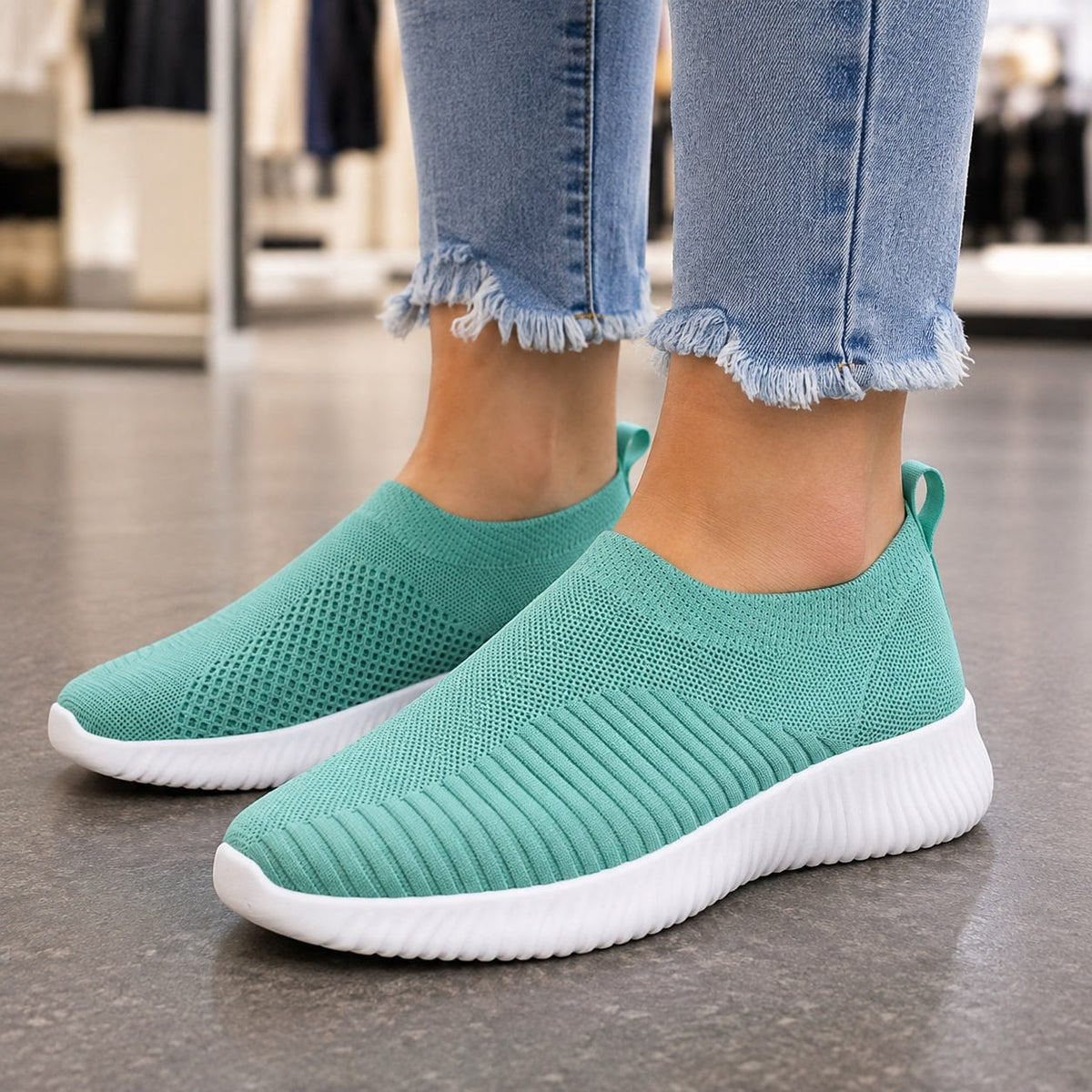 Stretch-Strick-Slipper