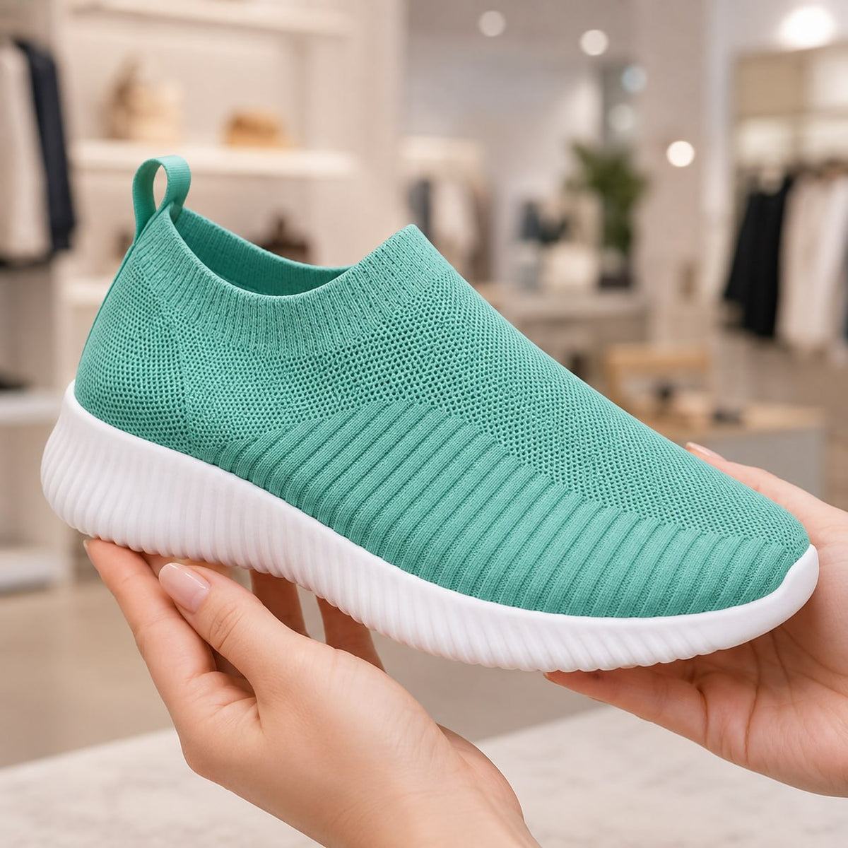 Stretch-Strick-Slipper