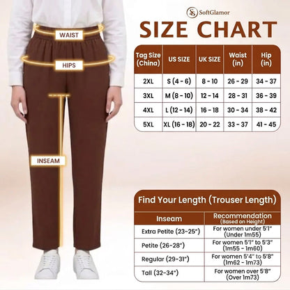 SoftGlamor - LETZTER TAG SALE 70% RABATT - Damen Ultraweiche perfekt fallende Schlupfhose