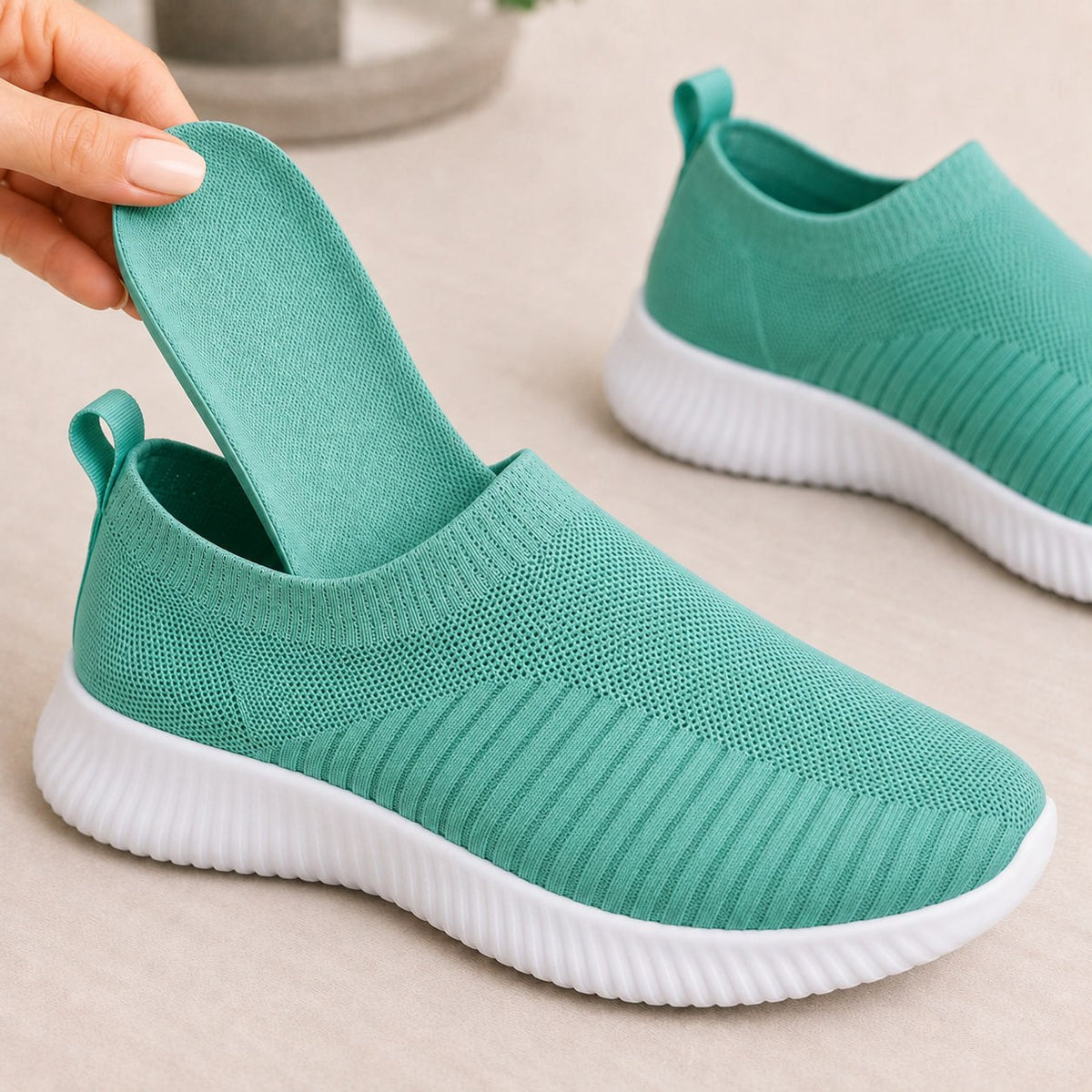 Stretch-Strick-Slipper