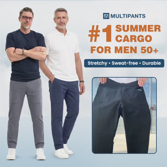 MultiPants – 70 % RABATT – Hochelastische, strapazierfähige Cargohose mit mehreren Taschen