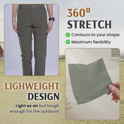 FlexLaria - Women's Stretch Outdoor Utility Cargo Pants