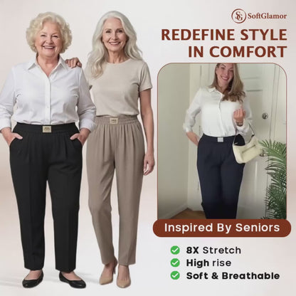 SoftGlamor - LETZTER TAG SALE 70% RABATT - Damen Ultraweiche perfekt fallende Schlupfhose