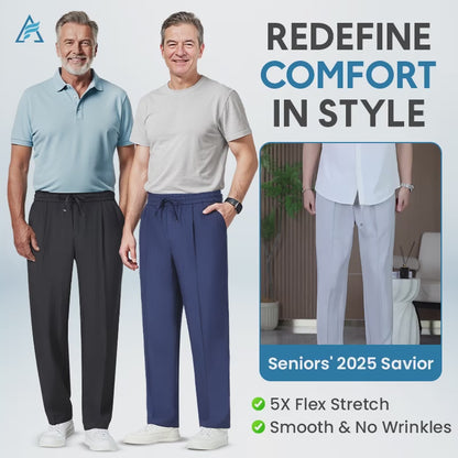 AirFlexion – LETZTER TAG 70 % RABATT – Stretch-Freizeithose mit lockerem Schnitt