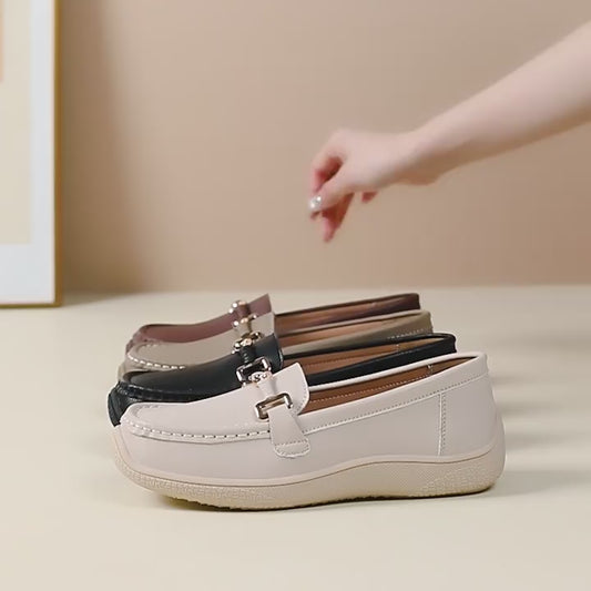 🔥60% OFF Today🔥 Women's Orthopedic Leather Slip-On Loafers – All-Day Comfort