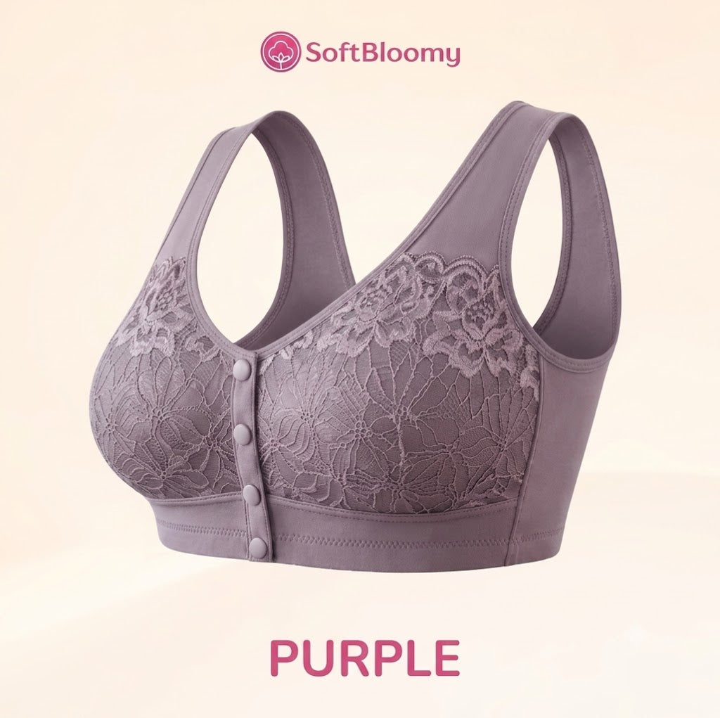 Soft Bloomy - LETZTER TAG 70% RABATT | Einfacher Vorderverschluss Baumwoll-Komfort-Shaping-BH für Senioren