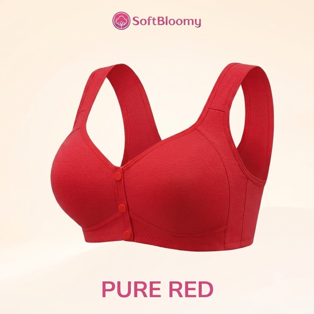 Soft Bloomy - LETZTER TAG 70% RABATT | Einfacher Vorderverschluss Baumwoll-Komfort-Shaping-BH für Senioren