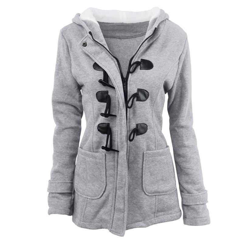 Women’s Thickened Mid-length Hooded Jacket
