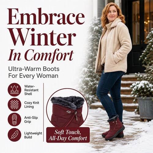Women's Plush-Lined Winter Snow Boots