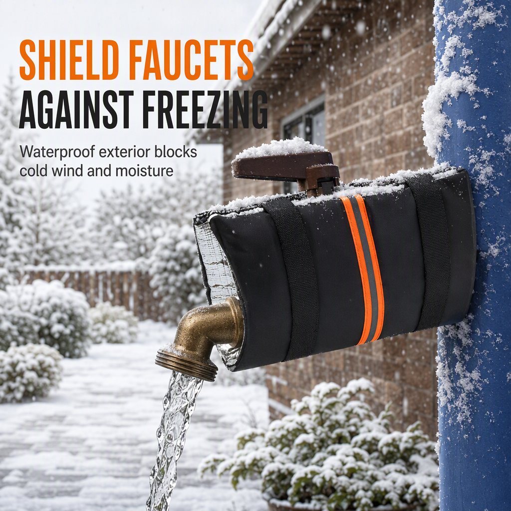 ❄️ Outdoor Faucet Freeze Protection Cover – 3-Layer Insulated Design