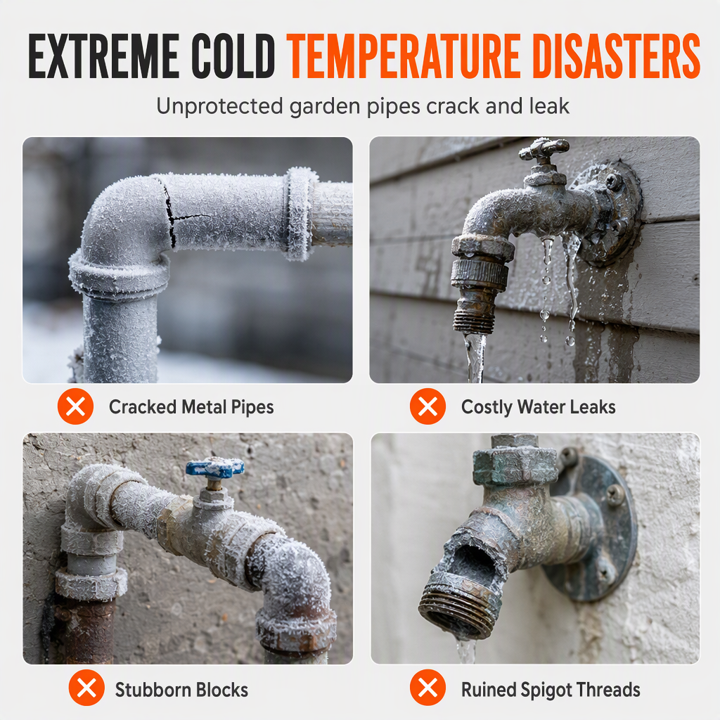 ❄️ Outdoor Faucet Freeze Protection Cover – 3-Layer Insulated Design