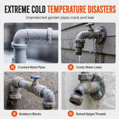 ❄️ Outdoor Faucet Freeze Protection Cover – 3-Layer Insulated Design