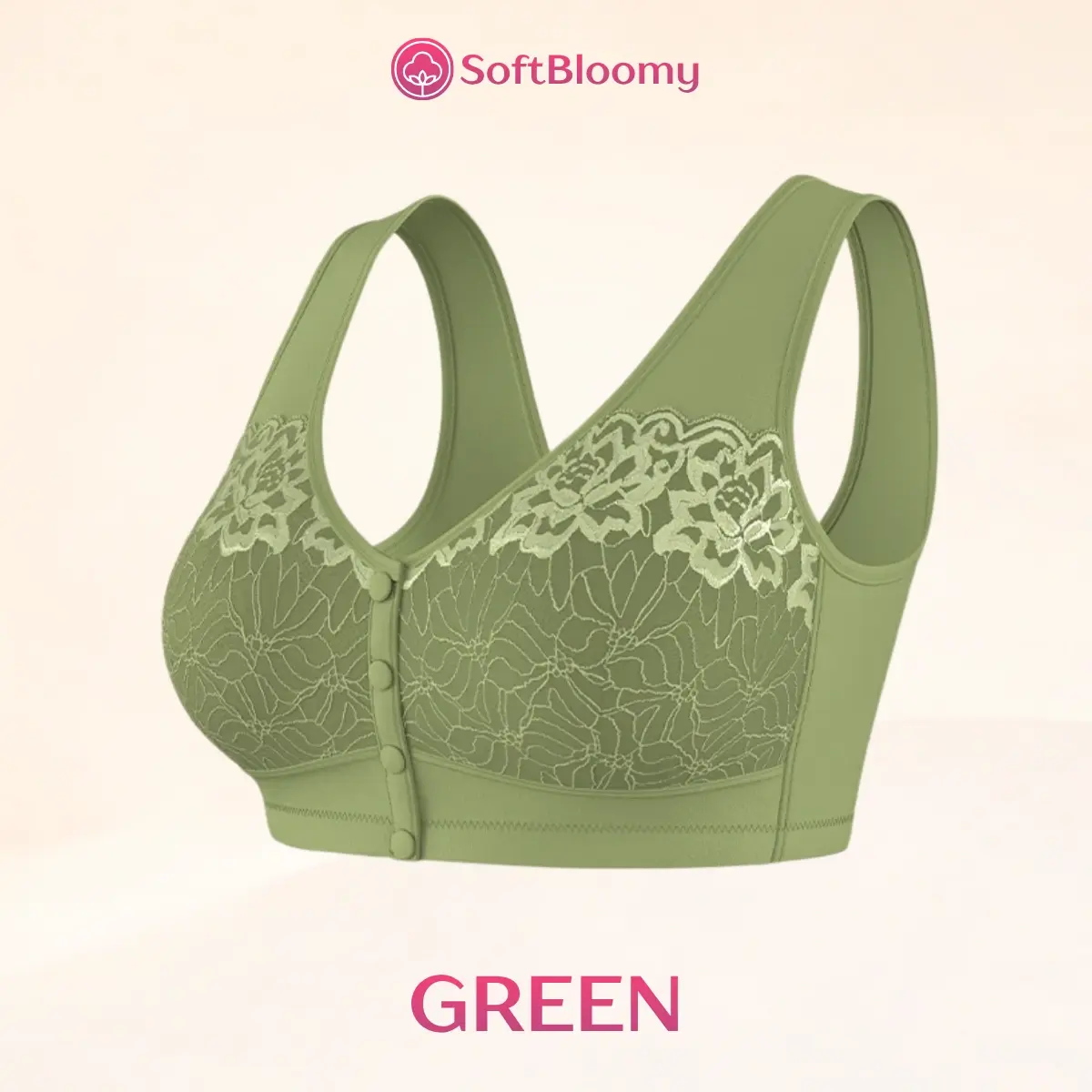 Soft Bloomy - LETZTER TAG 70% RABATT | Einfacher Vorderverschluss Baumwoll-Komfort-Shaping-BH für Senioren