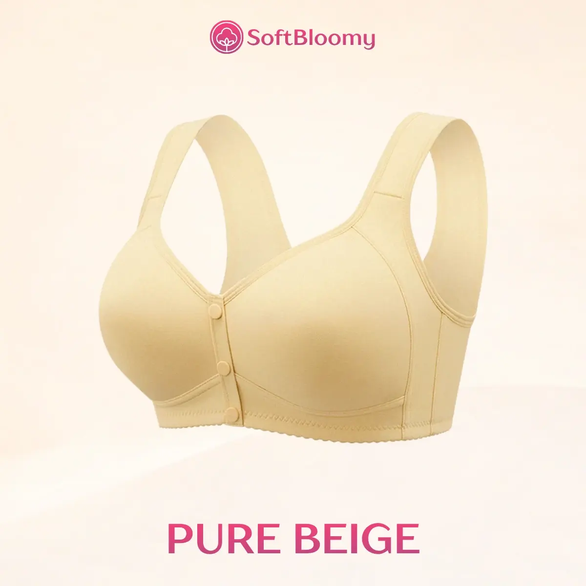 Soft Bloomy - LETZTER TAG 70% RABATT | Einfacher Vorderverschluss Baumwoll-Komfort-Shaping-BH für Senioren