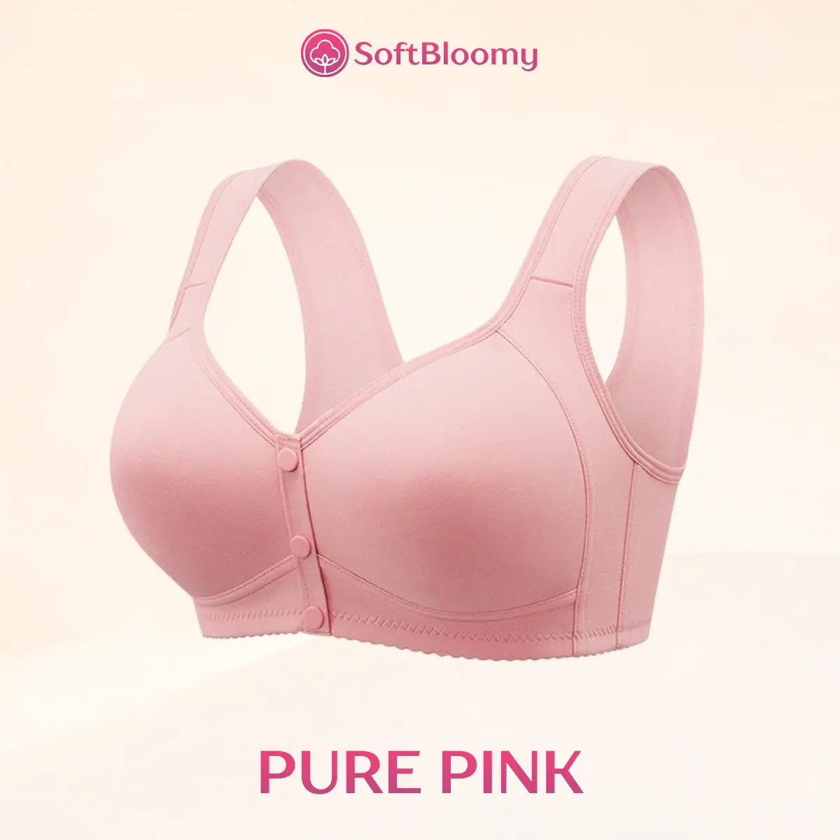 Soft Bloomy - LETZTER TAG 70% RABATT | Einfacher Vorderverschluss Baumwoll-Komfort-Shaping-BH für Senioren