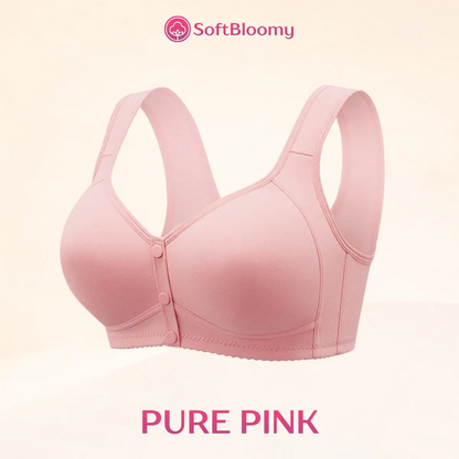Soft Bloomy - LETZTER TAG 70% RABATT | Einfacher Vorderverschluss Baumwoll-Komfort-Shaping-BH für Senioren