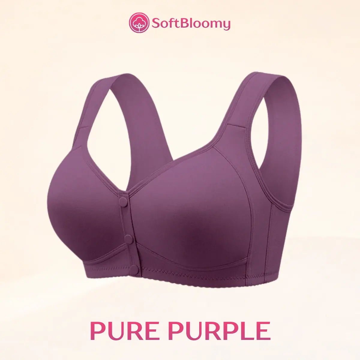 Soft Bloomy - LETZTER TAG 70% RABATT | Einfacher Vorderverschluss Baumwoll-Komfort-Shaping-BH für Senioren