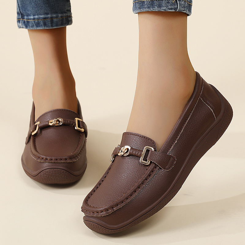 🔥60% OFF Today🔥 Women's Orthopedic Leather Slip-On Loafers – All-Day Comfort