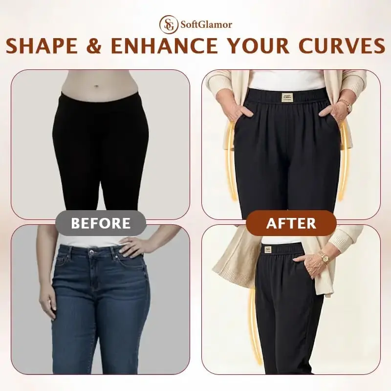 SoftGlamor - LETZTER TAG SALE 70% RABATT - Damen Ultraweiche perfekt fallende Schlupfhose