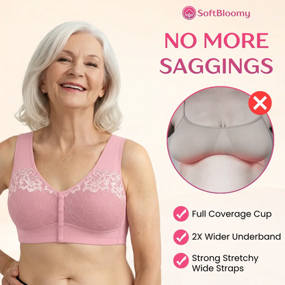 Soft Bloomy - LETZTER TAG 70% RABATT | Einfacher Vorderverschluss Baumwoll-Komfort-Shaping-BH für Senioren