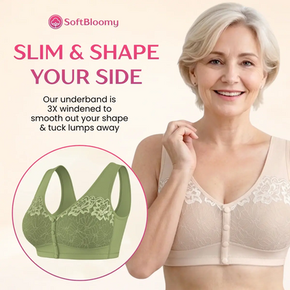 Soft Bloomy - LETZTER TAG 70% RABATT | Einfacher Vorderverschluss Baumwoll-Komfort-Shaping-BH für Senioren