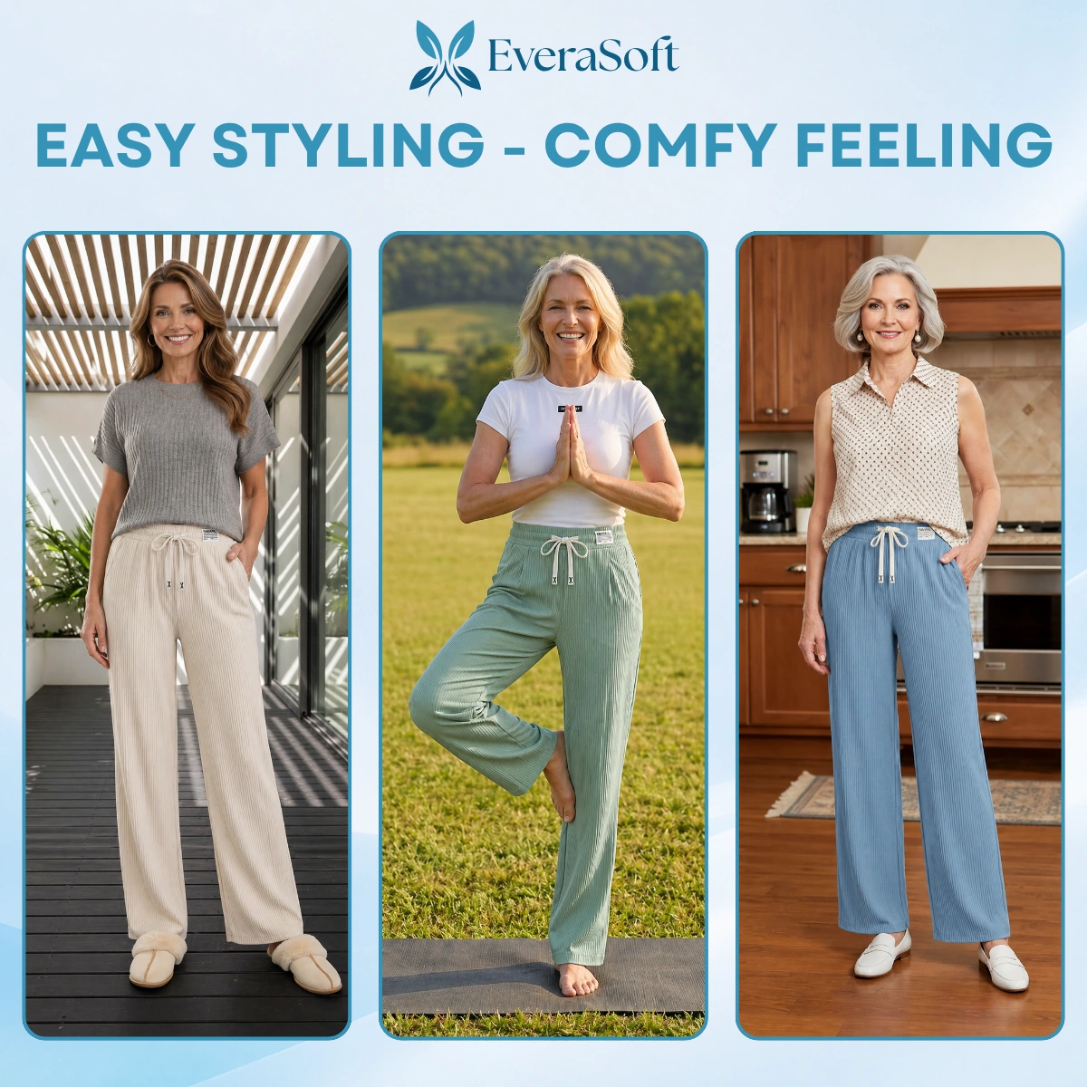 EveraSoft – LETZTER TAG 70 % RABATT – Damen Ultraweiche Perfect Drape Pull-On Hose