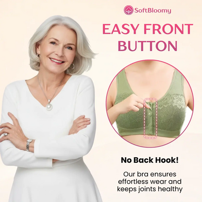 Soft Bloomy - LETZTER TAG 70% RABATT | Einfacher Vorderverschluss Baumwoll-Komfort-Shaping-BH für Senioren