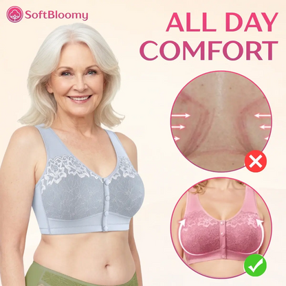 Soft Bloomy - LETZTER TAG 70% RABATT | Einfacher Vorderverschluss Baumwoll-Komfort-Shaping-BH für Senioren