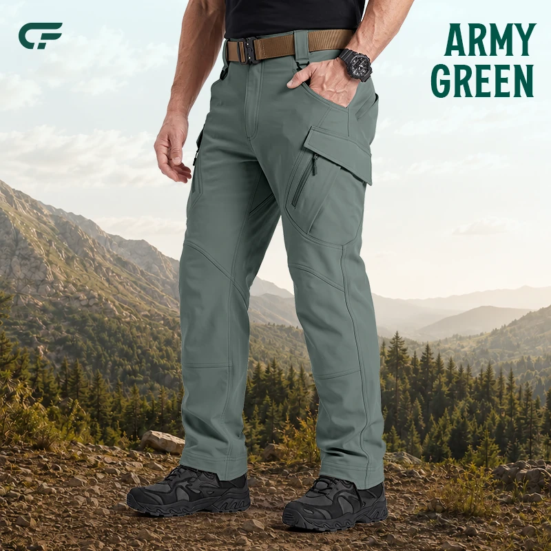 FlexCamo – Herren-Taktikhose, wasserdicht, 9 Taschen, Straight Fit