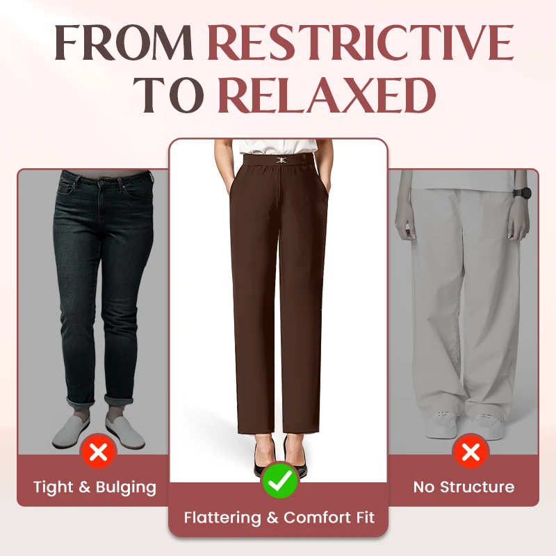 SoftyGrace - High Rise Silky Soft Pull-on Comfort Pants